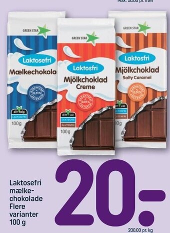 REMA 1000 Laktosefri mælkechokolade tilbud