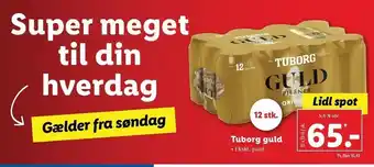 Lidl Tuborg guld 12 stk. tilbud