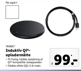 Lidl Tronic Induktiv Qi opladermåtte tilbud