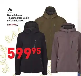 Intersport McKinley Dame & Herre Sabina eller Sabin softshell jakke tilbud