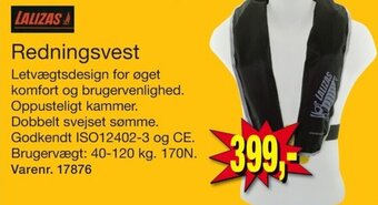 Harald Nyborg Lalizas Redningsvest tilbud