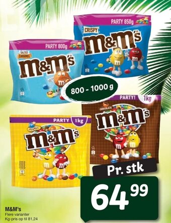 Fakta Tyskland M&M's tilbud