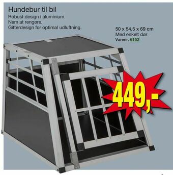 Harald Nyborg Hundebur til bil tilbud