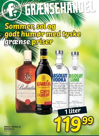Fakta Tyskland Kahlua Absolut el. Ballantine's tilbud