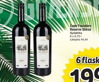 Fakta Tyskland Cape Founders Reserve Shiraz tilbud