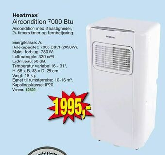 Harald Nyborg Aircondition 7000 Btu tilbud