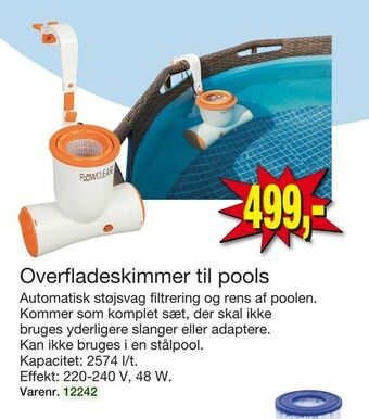 Overfladeskimmer til pools