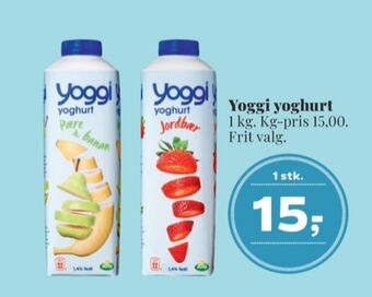 Dagli'Brugsen Yoggi yoghurt jordbær tilbud