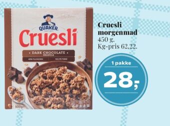 Dagli'Brugsen Quaker cruesli tilbud