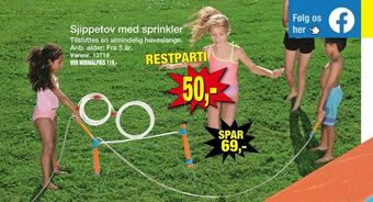 Harald Nyborg Sjippetov med sprinkler tilbud
