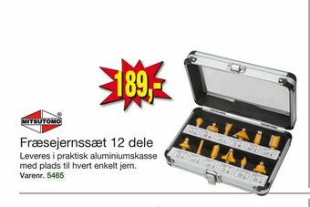 Harald Nyborg Fræsejernssæt 12 dele tilbud