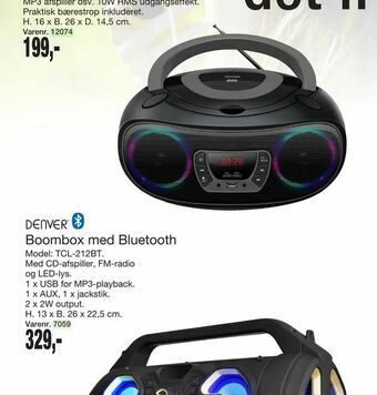 Harald Nyborg Boombox med Bluetooth tilbud