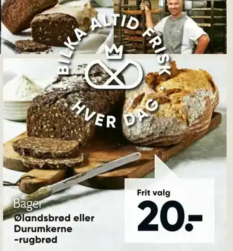 Ølandsbrød eller Durumkerne ‑rugbrød