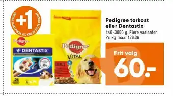 Pedigree tørkost eller Dentastix