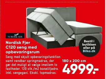 Bilka Nordisk Fjer C120 seng med opbevaringsrum tilbud