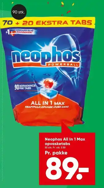 Bilka Neophos All In 1 Max opvasketabs tilbud