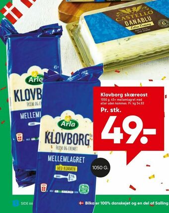 Bilka Klovborg skæreost tilbud