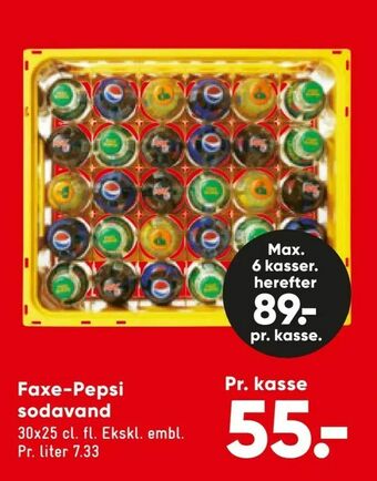 Bilka Faxe-Pepsi sodavand tilbud