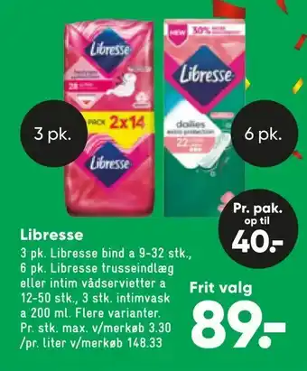 Bilka Libresse tilbud