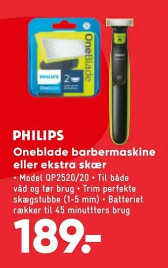 Bilka Oneblade barbermaskine eller ekstra skær tilbud