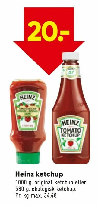 Bilka Heinz ketchup tilbud