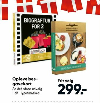 Bilka Oplevelses gavekort tilbud