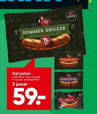 Bilka Gøl pølser tilbud