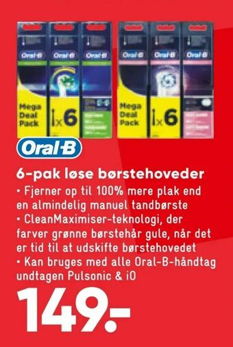 Bilka 6-pak løse børstehoveder tilbud