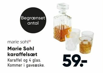 Bilka Marie Sohl karaffelsæt tilbud