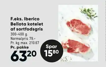 Bilka Iberico bellota kotelet af sortfodsgris tilbud