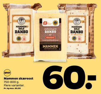 Netto Mammen skæreost danbo guld tilbud