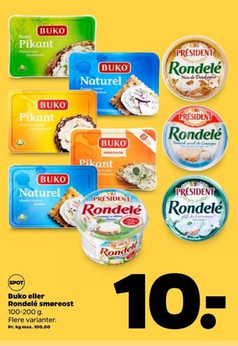 Netto Buko flødeost pikant tilbud
