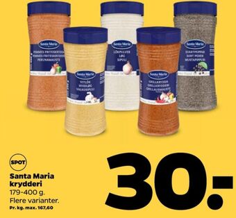 Netto Santa maria krydderier tilbud