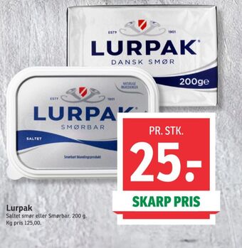 SPAR Lurpak smør tilbud