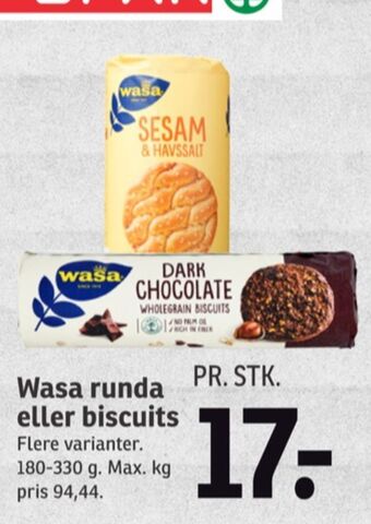 SPAR Wasa knækbrød tilbud