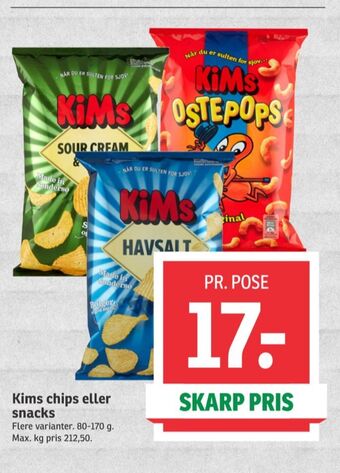 SPAR Kims chips tilbud