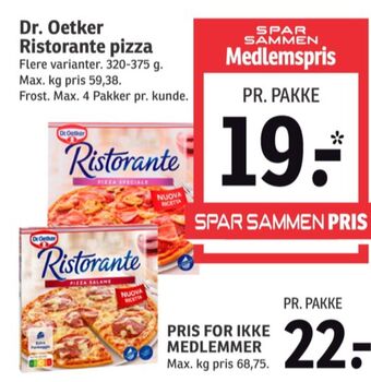 SPAR Ristorante pizza tilbud