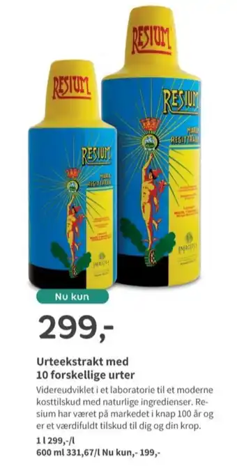 Helsam Resium kosttilskud tilbud