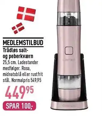 Trådløs salt- og peberkværn