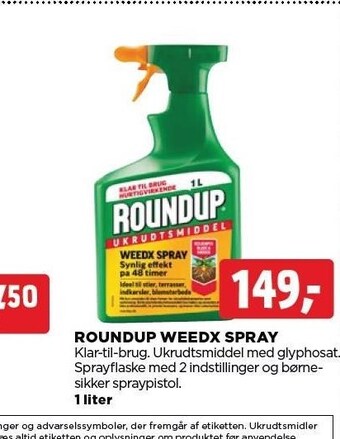 jem & fix Roundup weedx spray tilbud