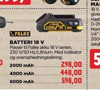 jem & fix Batteri 18 v tilbud