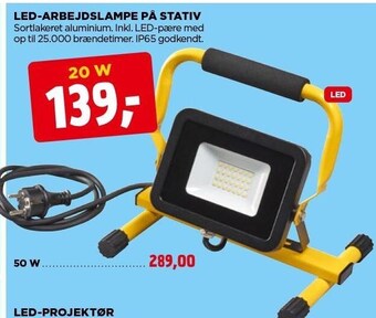 jem & fix Led-arbejdslampe på stativ tilbud