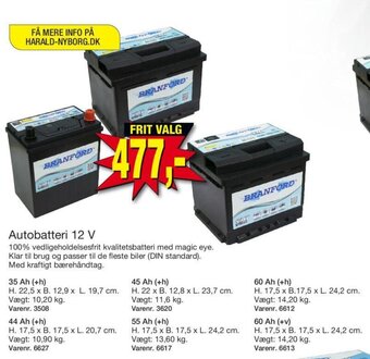 Harald Nyborg Autobatteri 12 V tilbud