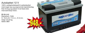 Autobatteri 12 V