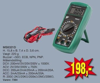 Harald Nyborg BRANFORD digital multimeter tilbud