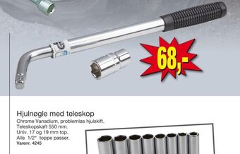 Harald Nyborg Hjulnøgle med teleskop tilbud
