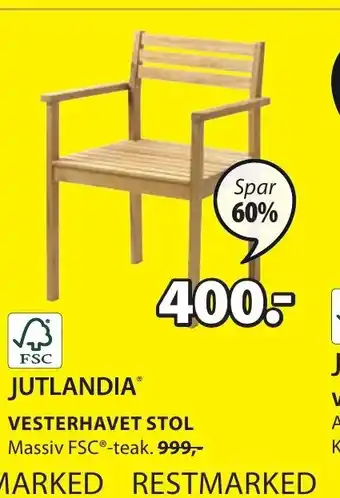 JYSK Jutlandia Vesterhavet Stol tilbud