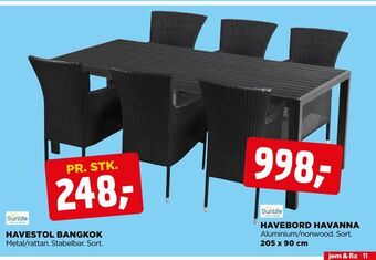 jem & fix Havebord havanna tilbud