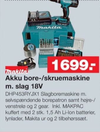 Bauhaus Makita bore- og skruemaskine tilbud