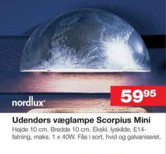 Scorpius mini væglampe